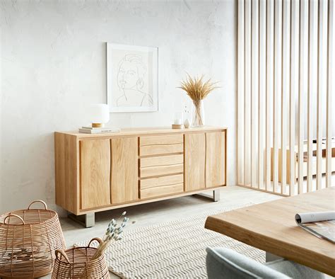 Kommode Live Edge Cm Eiche Natur Sch Be T Ren Sideboard M Bel