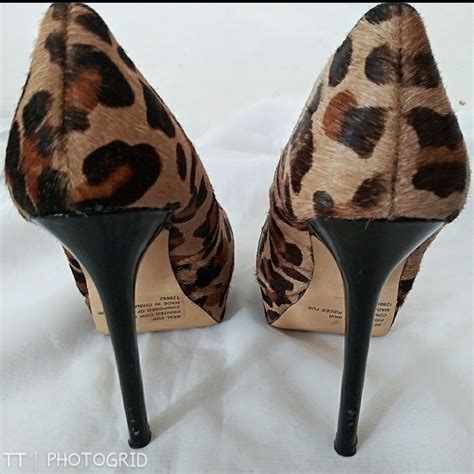 Steve Madden Leopard Print Pony Hair Heels Gem