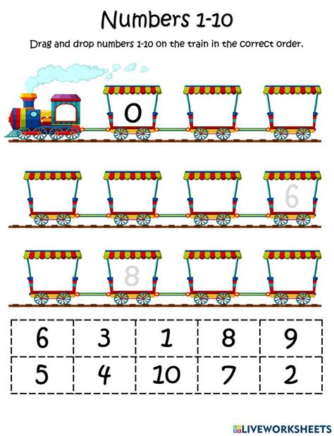 Number Order 0 10 Worksheet Live Worksheets Worksheets Library