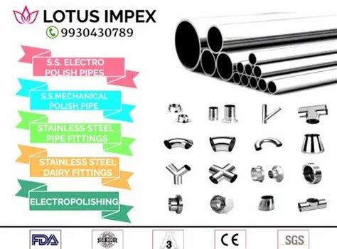 12 7MM To 101 4 MM Round Ss Electropolish Pipe 6 Meter Thickness 1