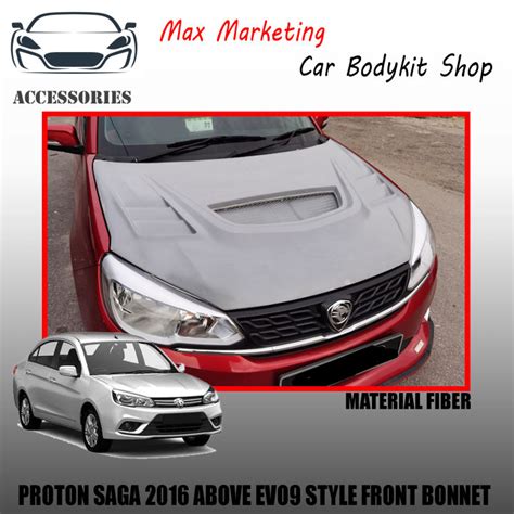 Proton Saga Above Evo Style Front Bonnet E Fiber Skirt Lip