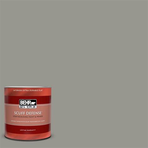 BEHR ULTRA 1 Qt N360 4 Battleship Gray Extra Durable Flat Interior