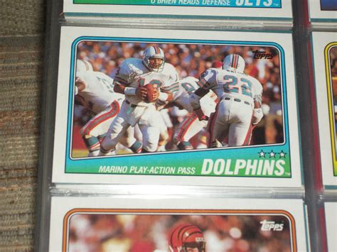 Topps Miami Dolphins Team Football Card Featuring Dan Marino