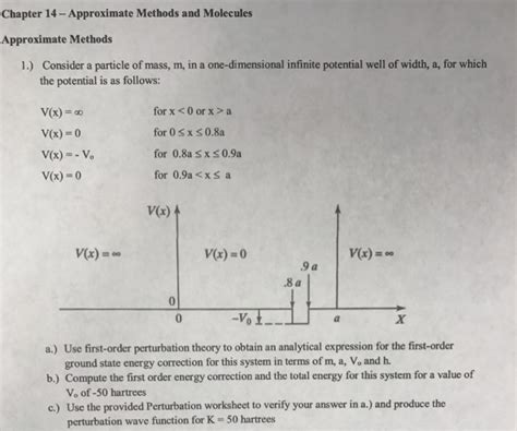 Solved Consider A Particle Of Mass M In A One Dimensional