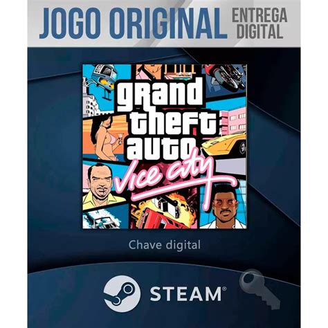 Gta Vice City Grand Theft Auto Jogo Pc Ativa Steam Key Chave