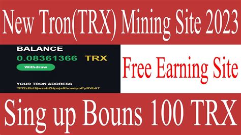 New Green TRX Mining Site 2023 Free TRX Mining Wapsite Best TRX Site