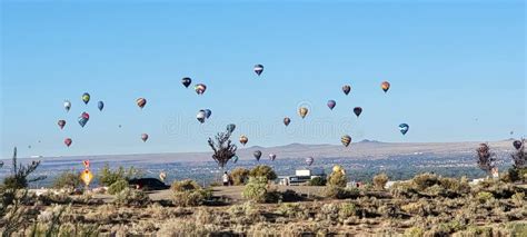 Lots Of Hot Air Balloons In The Skies Across New Mexico Editorial Photo Image Of Paragliding