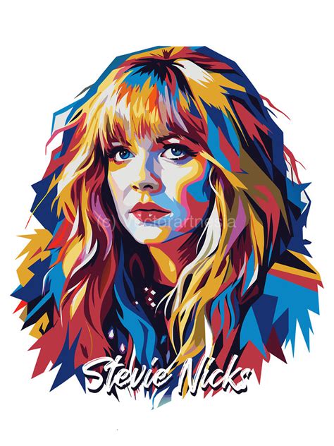 Stevie Nicks Portrait Pop Art Wpap by Vectorartnesia Wall Art