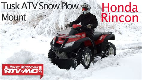 Honda Rincon Tusk Subzero Atv Snow Plow Mount Installation Youtube