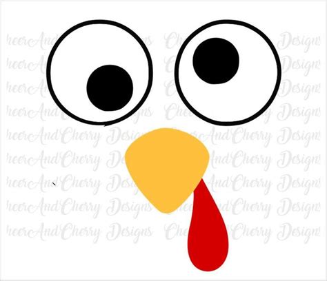 Funny Turkey Face Svg For Thanksgiving Shirt Svg For Cricut Silhouette