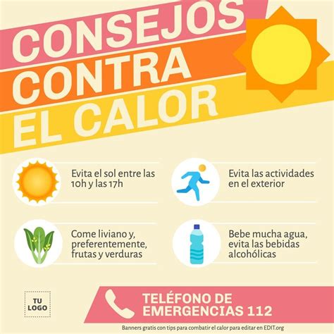 Carteles De Consejos Para El Calor Para Editar