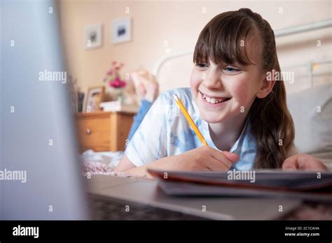 School Child Studying At Home Hi Res Stock Photography And Images Alamy