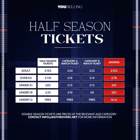 Half Season Tickets Now Available Raith Rovers Football Club