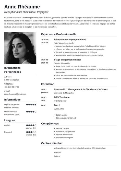 Blog Modeles Beaux Cv Modele Simple En Exemple Cv Beau Cv