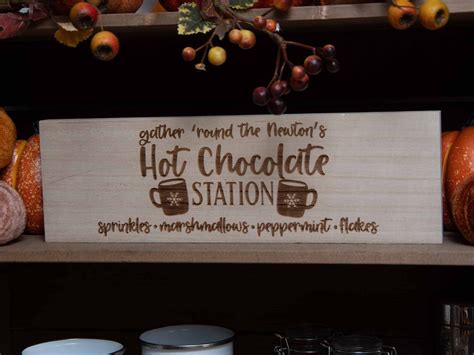 Personalised Hot Chocolate Station Sign Sprinkled With Magic