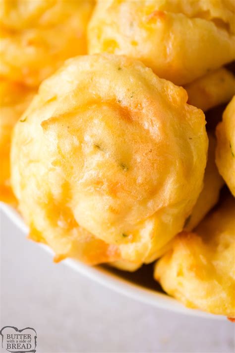 Cheesy Mashed Potato Puffs Butter With A Side Of Bread