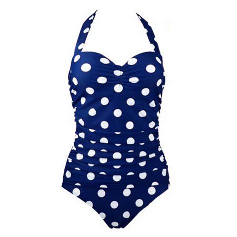 4xl Plus Size Sexy Polka Dot Print One Piece Swimsuit Women Retro