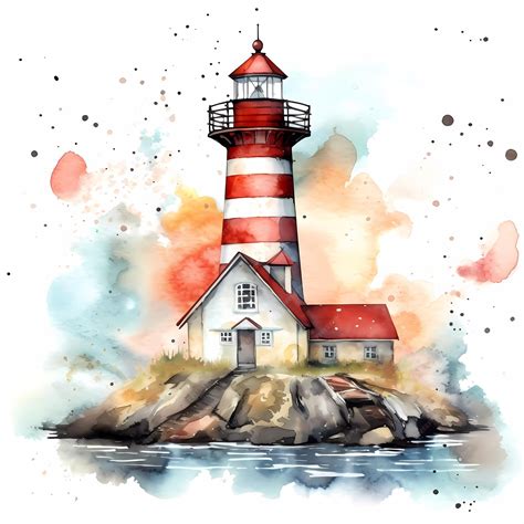 Premium AI Image | A watercolor painting of a lighthouse