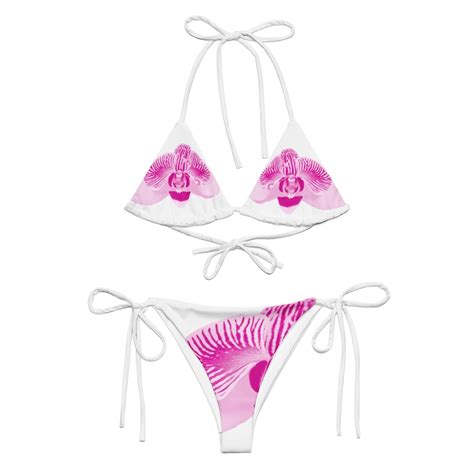 Pink Orchid Bikini Coconut Girl Bikini Printed Bikini S S Floral Triangle Bikini Hot