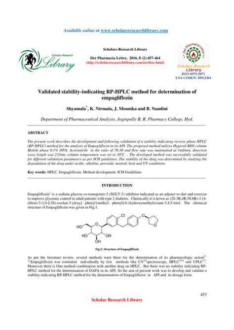 Table 1 From Optimization And Validation Of Rp Hplc Method CA3