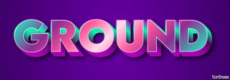 Ground Text Effect And Logo Design Word