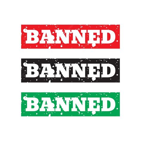 Premium Vector | Banned stamp sign style 3