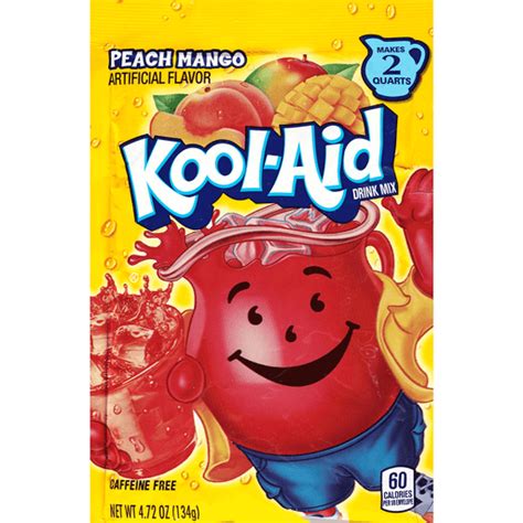 Kool Aid Sweetened Peach Mango Powdered Drink Mix Caffeine Free 472