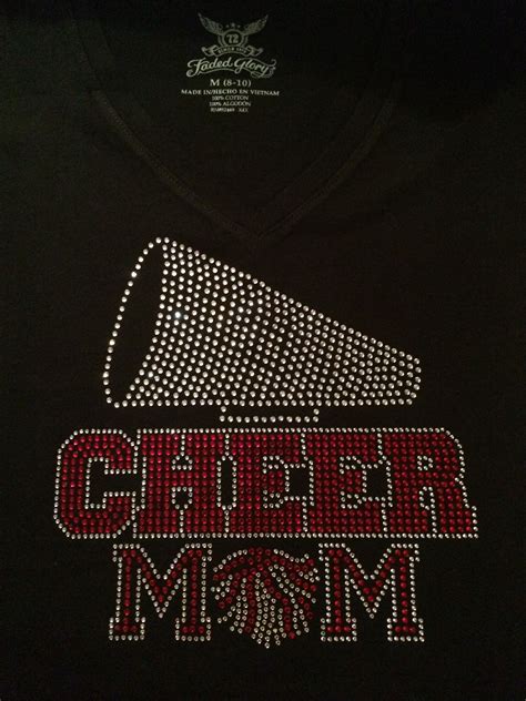 Cheer Mom Rhinestone Shirt Rhinestone Shirts Cheer Mom T Shirts For