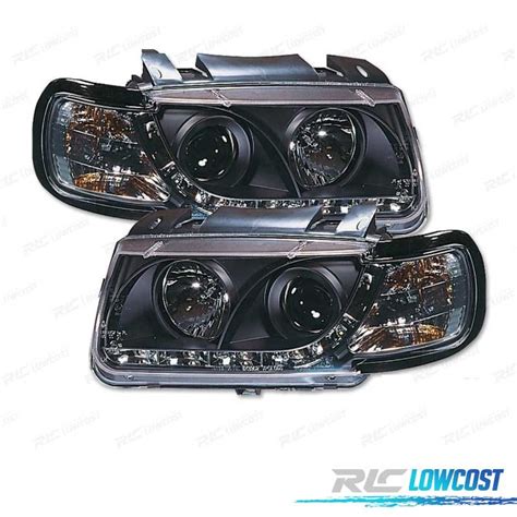 Faros Para Volkswagen Vw Polo N Luz Diurna Fondo Negr