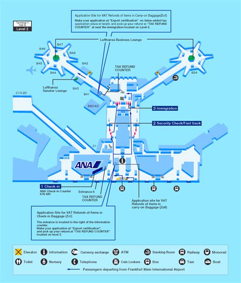 Frankfurt International Airport Map - Globe Map Of Usa