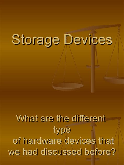 Lesson 4 Storage Devices | PDF