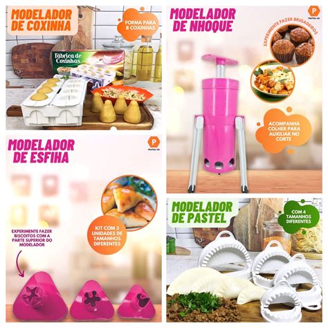 Kit Completo Fábrica de Coxinha Forma Forma Modelador de Pastel 4