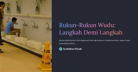 Rukun Rukun Wudu Langkah Demi Langkah