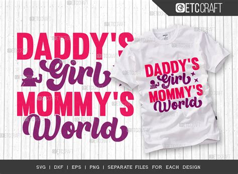 Daddys Girl Mommys World Svg Cut File Graphic By Pixel Elites