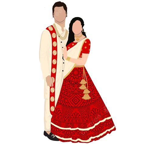 Indian Wedding Couple Outfits Transparent, Indian Wedding Couple, Bride And Groom Wedding ...