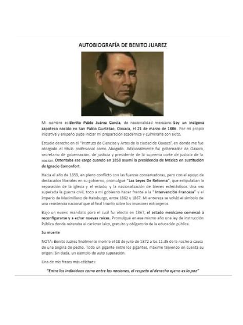 Autobiografia Benito Juarez Pdf