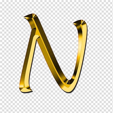 Gold Colored Letter N Capital Letter N Transparent Background PNG