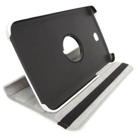 Husa Tip Carte Alba Interior Gri Cu Stand Rotativa Pentru Samsung Galaxy Tab 3 P3200 Sm T211