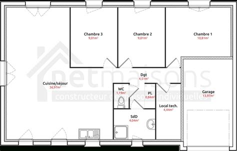 Maison Plain Pied 2 Chambres Garage