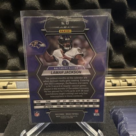 Panini Mosaic Lamar Jackson Green Prizm Sp Ravens Ebay