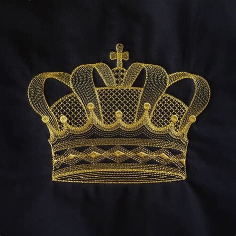 Crown Machine Embroidery Design Tested Etsy