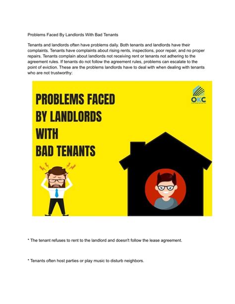 Ppt Problems Faced By Landlord With Bad Tenants Powerpoint Presentation Id10820039