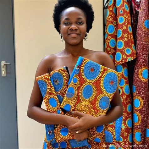 Woman With Ankara Fabrics Stable Diffusion Online