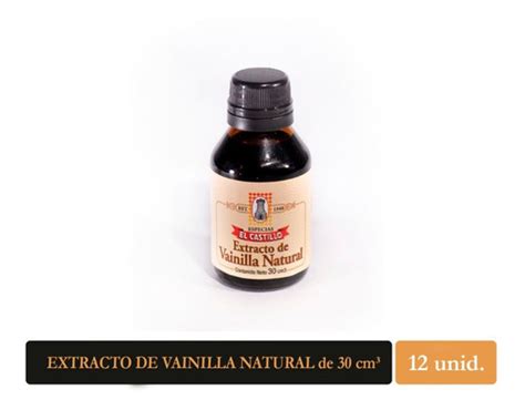 Extracto Natural De Vainilla El Castillo Pack 12 Unid 30cc ESPECIAS