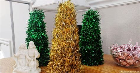 Diy Dollar Store Tinsel Trees ⋆ The Quiet Grove