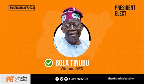 INEC declares Tinubu winner of 2023 presidential election