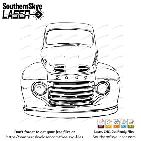 1950 Ford F 1 Truck Svg Png Cut File Etsy