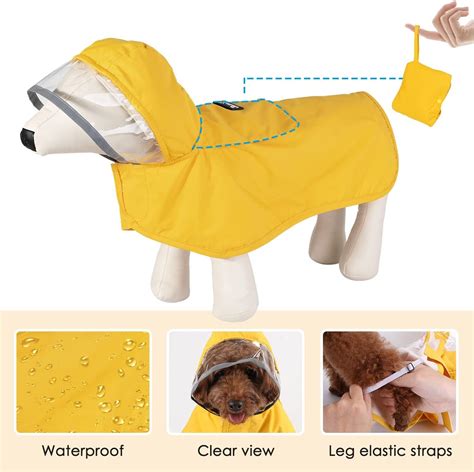 Lukovee Impermeable Para Perro Chaqueta De Lluvia Para Perro Con