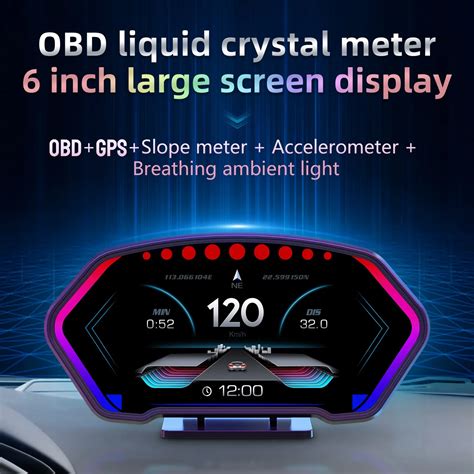 P Obd Gps Hud Araba Head Up Display Dijital Takometre Kilometre Sayac