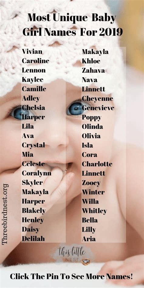 The Prettiest Most Unique Baby Girl Names For 2019 This Little Nest